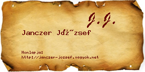 Janczer József névjegykártya