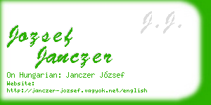 jozsef janczer business card