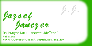 jozsef janczer business card